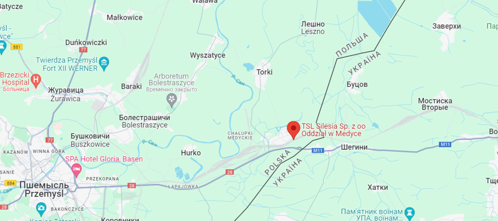 митний термінал на під'їзді до Медики