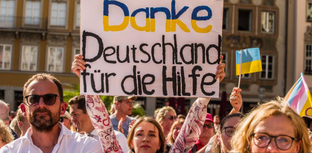 Українці на мітингу в Мюнхені